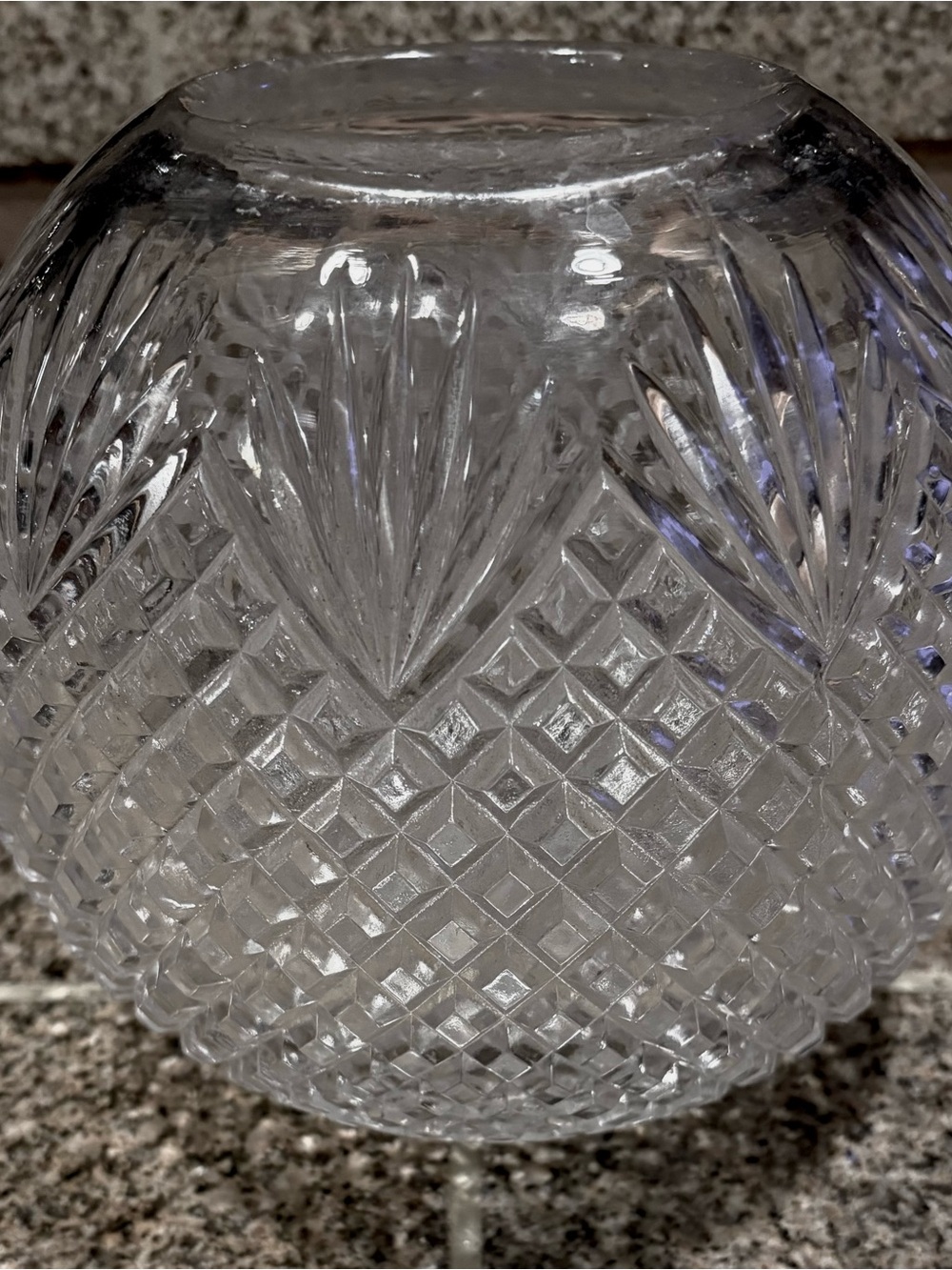 Clear Cut-Glass Decorative Bowl - Home Accents